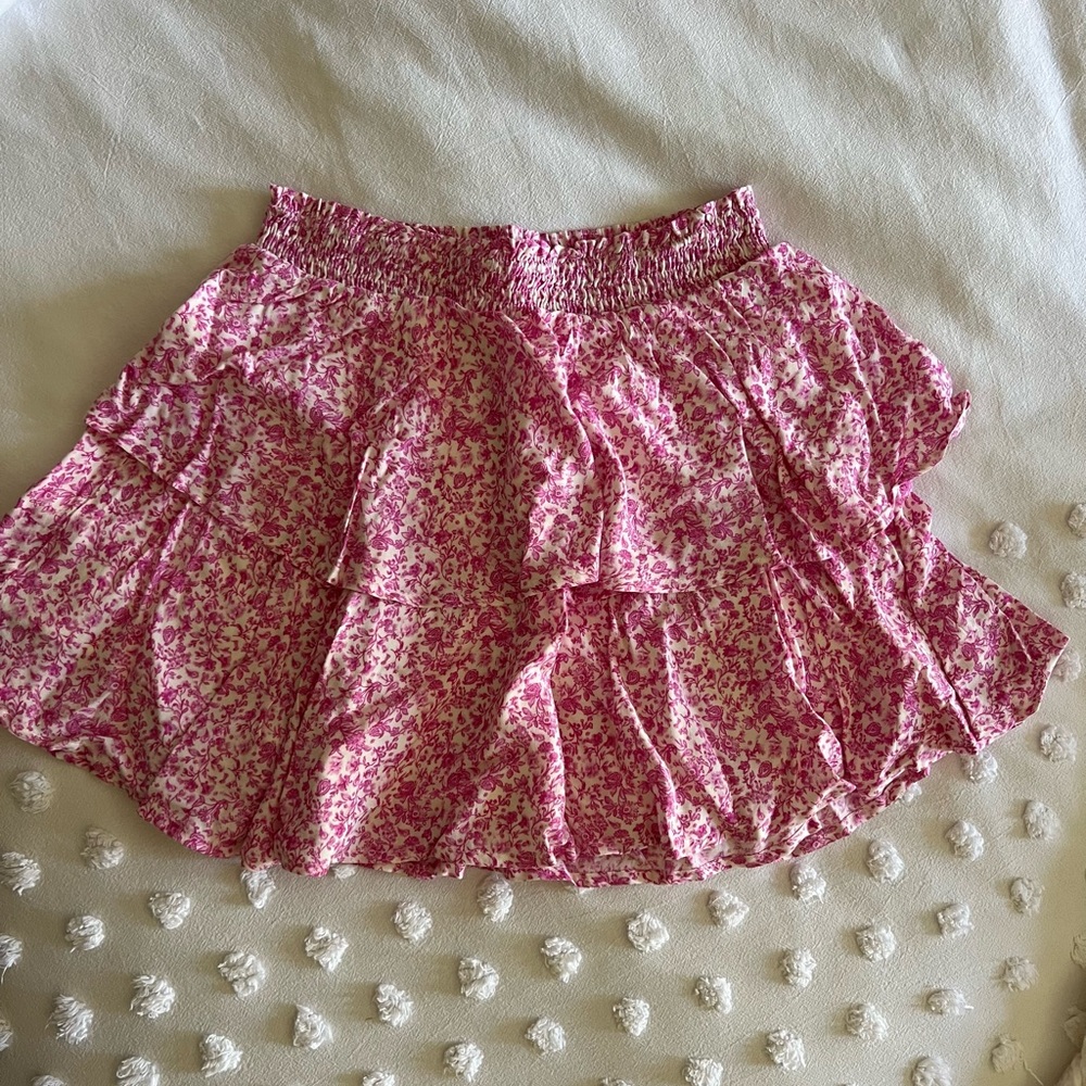 Pink floral skirt from Lelis Collection brought off of Isabelle’s Cabinet size s
